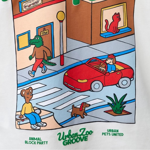 Zara Cream Wild Side Graphic Tee - Picture 2 of 4